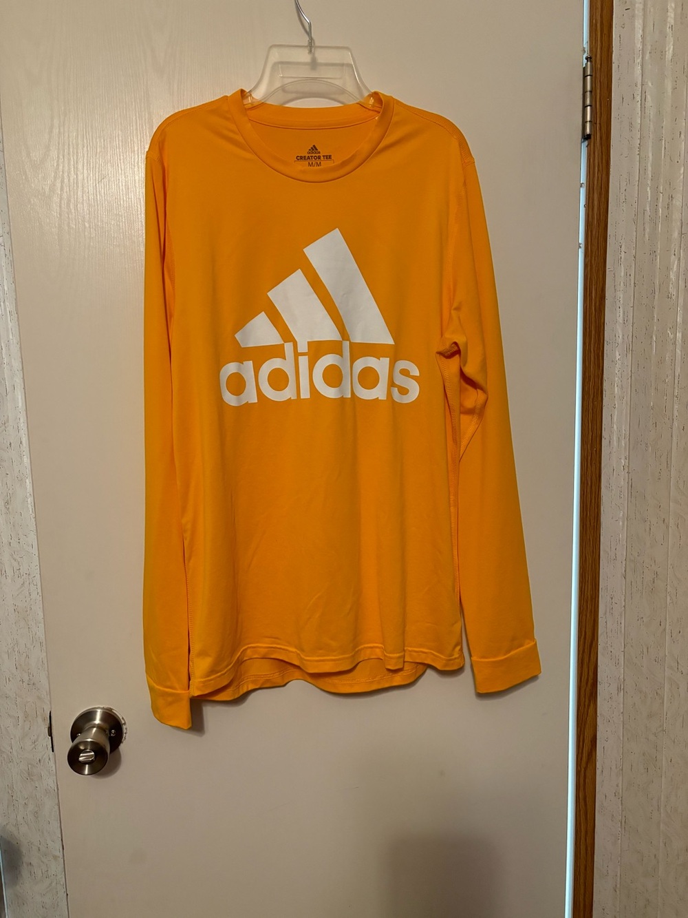adidas Men’s Long Sleeve Logo Tee - Orange